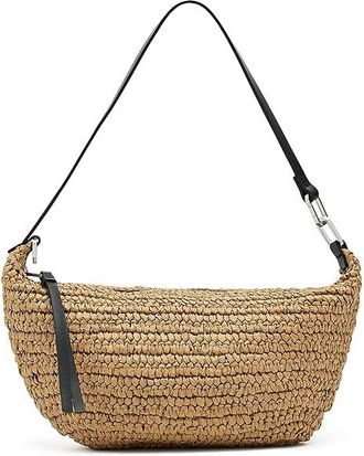 AllSaints Luna Micro Paper Bag Shoulder Womens Handbags Biscuit Brown