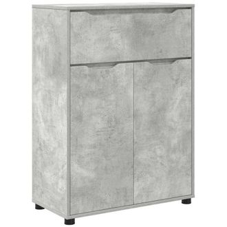 vidaXL Gabinete De Ba&ntilde;o Con Caj&oacute;n Gris Concreto 72,5 X 36,5 X 100 Cm Vidaxl