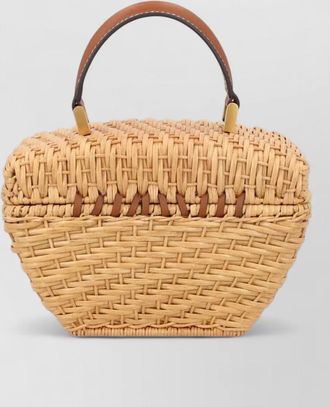 Cult Gaia rattan clutch bag