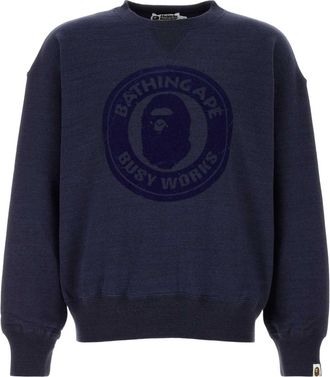 A Bathing Ape Navy Blue Cotton Oversize Sweatshirt