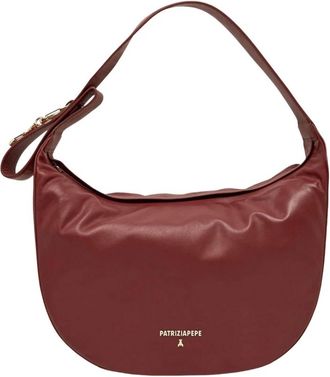 Patrizia Pepe New Moon Schoudertas - Dames - Schoudertassen - Bruin - ONE Size - Leer - Tassen