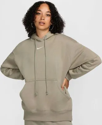 Nike Womens Phoenix Fleece OS Pullover Hoodie - Light Army/Sail Size XL