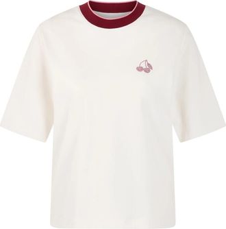 Marc Cain Klassiek T-shirt - Dames - T-shirts - Wit - M - Katoen - Tops