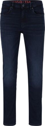 HUGO BOSS Hugo Mens Mid Rise Slim Fit Five Pocket Jeans in Navy - Blue - Size 29W/34L