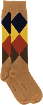 Ballantyne Diamond-Shaped Calzini Marrone-Uomo