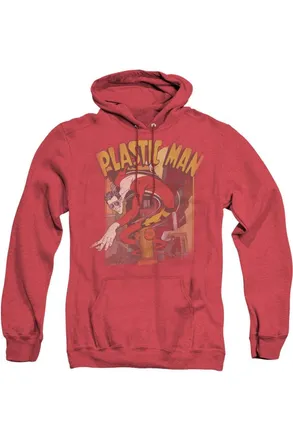 Gildan DC Comics Plastic Man Street Adult Heather Hoodie / Hooded Sweatshirt
