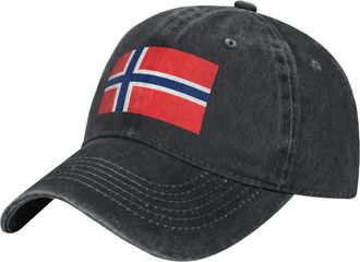 Generic Norway Flag Baseball Cap Norway Flag Print Hat Summer Cotton Washed Sun Hat Adjustable Uv-Protection Cap Sports Events Souvenir Gift Football Rugby Bl