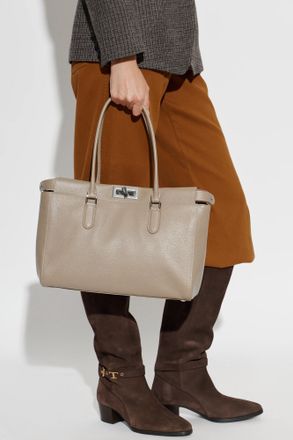 Fendi Peekaboo Small Tote Bag, Womens, Beige