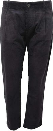 Nine In The Morning Fluwelen broek in marineblauw - Heren - Chinos - Blauw - L - Katoen - Broeken