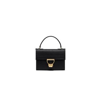 Coccinelle Handbags, female, Black, Size: ONE SIZE Arlettis Handbag Grained Leather