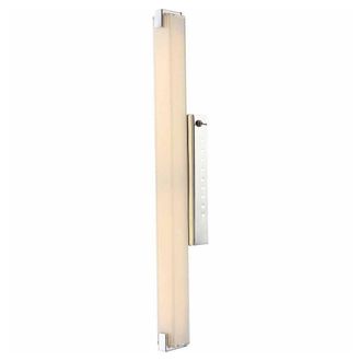 Globo Lighting Lampada Da Parete Lampada Da Parete A Led Cromata Lampada Da Corridoio Lampada Da Soggiorno, Vetro Satinato, 15w 1160lm Bianco Caldo, Lxh 6 X 58,5 Cm