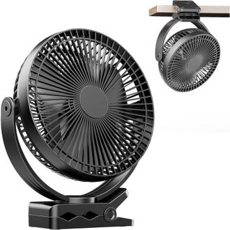 OEM Ventilador De Escritorio Port&aacute;til Con Clip Usb, 20 Cm, Bater&iacute;a De 10000 Mah, 4 Velocidades Y Rotaci&oacute;n Bidireccional