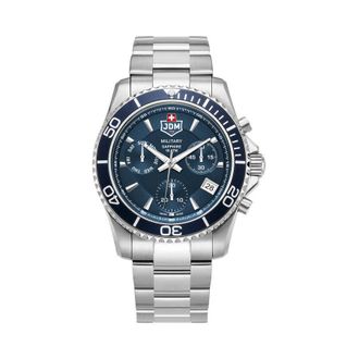 JDM Military Sierra Chrono Blue Dial Mens Watch JDM-WG019-02