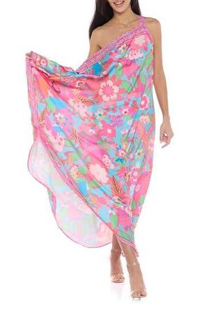 Ranee’s Asymmetrical One-Shoulder Neck Cover-Up in Pink at Nordstrom Rack