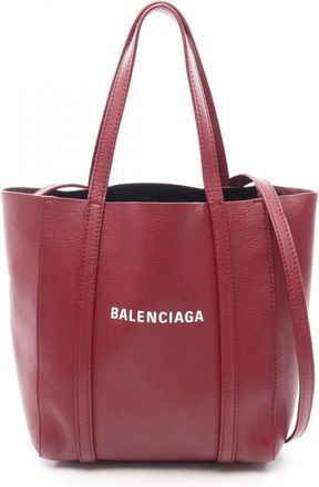 Balenciaga Bordeaux Leather Handbag Tote Bag (Pre-Owned)