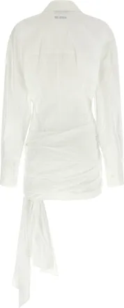 The Attico Womens White Cotton Short Dress