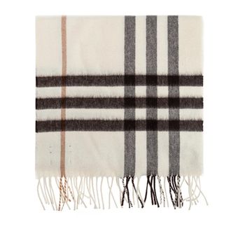 Burberry Winter Scarves, unisex, White, Size: ONE SIZE Cashmere scarf