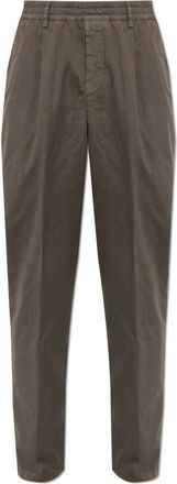 Eleventy Rechte broek - Heren - Chinos - Grijs - W33 - Katoen - Broeken