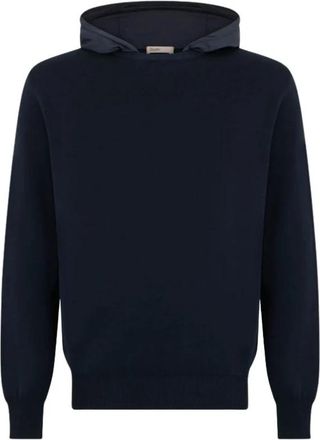 Herno Mg 00042Ur Hoodie - Heren - Ronde hals truien - Blauw - XL - Truien & Vesten