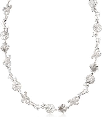 Ross-Simons Sterling Silver Sea Life Link Necklace
