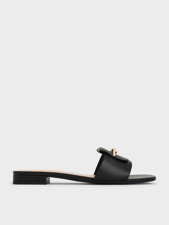 Charles & Keith Knotted Accent Slide Sandals