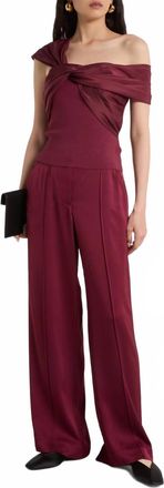 SIMKHAI Celianna Off Shoulder Top In Cranberry