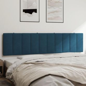 vidaXL Cuscino Testiera Hanko Blu 200 cm in Velluto vidaXL