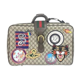 Gucci Pre-owned Weekend Bags, unisex, Beige, Size: ONE SIZE Pre-owned Vintage Boston Bag