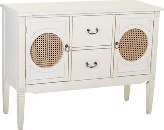 Wanderlust Deco Wanderlust Deco - Recibidor De Madera Con Rejillas Blanco 106x40x78