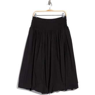 Elie Tahari Smocked Waist Bubble Hem Pull-On Skirt in Black at Nordstrom Rack, Size X-Small