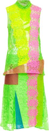 Christopher Kane Runway Neon Pvc Lace Skirt Set