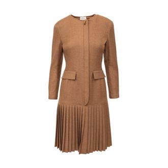 Valentino Valentino Boutique Pliss&eacute; Wol Jurk - 90s