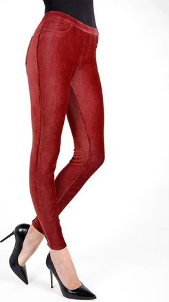 MeMoi Thin Ribbed Corduroy Leggings in Biking Red at Nordstrom Rack, Size Medium/large
