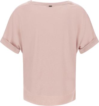 Herno Womens T-Shirt Glam Knit Effect Face Powder T-Shirts & Jerseys