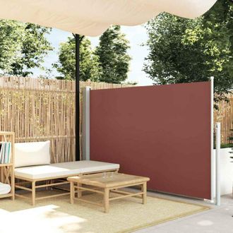vidaXL Toldo Lateral Retr&aacute;ctil De Jard&iacute;n Marr&oacute;n 140x500 Cm Vidaxl