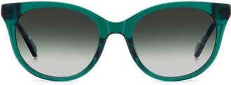 Kate Spade New York karlee 53mm gradient round sunglasses in Green Havana/green at Nordstrom