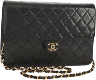 Chanel Pre-owned Vintage Schoudertas - Dames - Vintage Schoudertas - Zwart - ONE Size - Leer - Vintage