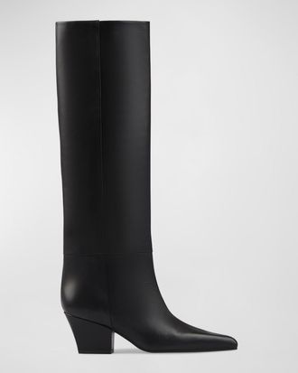 PARIS TEXAS Jane Knee-High Leather Boots