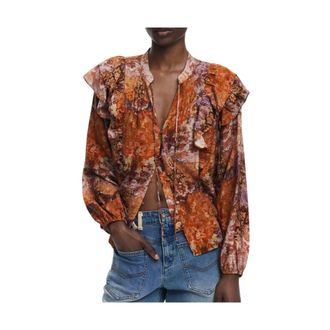 Desigual Dames, Blouses & Shirts, Veelkleurig, Maat: XS Viscose