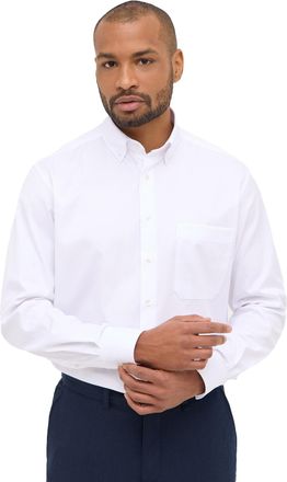 Eterna katoenen overhemd strijkvrij Comfort Fit wit button-down