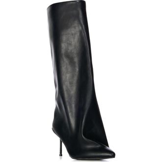 Azalea Wang Couture Crazy Pointy Toe Knee High Boot in Black at Nordstrom Rack, Size 6.5