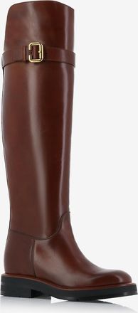 Chlo&eacute; Flache Glattlederstiefel Coddington 50