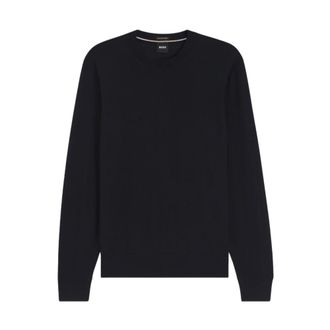 HUGO BOSS Maglione in lana merino - - Knitwear - Uomo - Blu - M