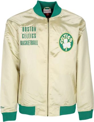 Mitchell & Ness Boston Celtics Vintage Lichtgewicht Satijnen Jas - Heren - Bomber jackets - Geel - L - Satijn - Jassen