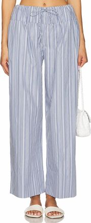 Faithfull The Brand Vieu Relaxed Pant In Blue Stripe