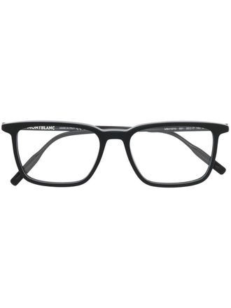 Montblanc wayfarer-frame optical glasses - men - Acetate - 53 - Black