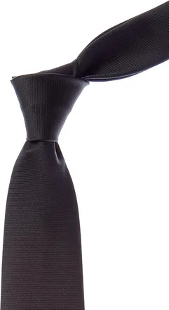 Gucci Black Underbit Jacquard Silk Tie