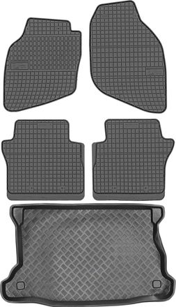 OEM Juego De Alfombrillas De Goma Para Coche Y Alfombrilla Para Maletero Para Honda Jazz Ii Hatchback (2002-2008)