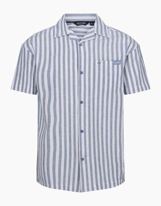 Regatta Mens Regatta Mens Shorebay II Stripe Short-Sleeved Shirt - White - Size: 38/Regular