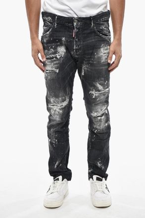 Dsquared2 Distressed Dark Wash Jeans 16cm Dsquared2